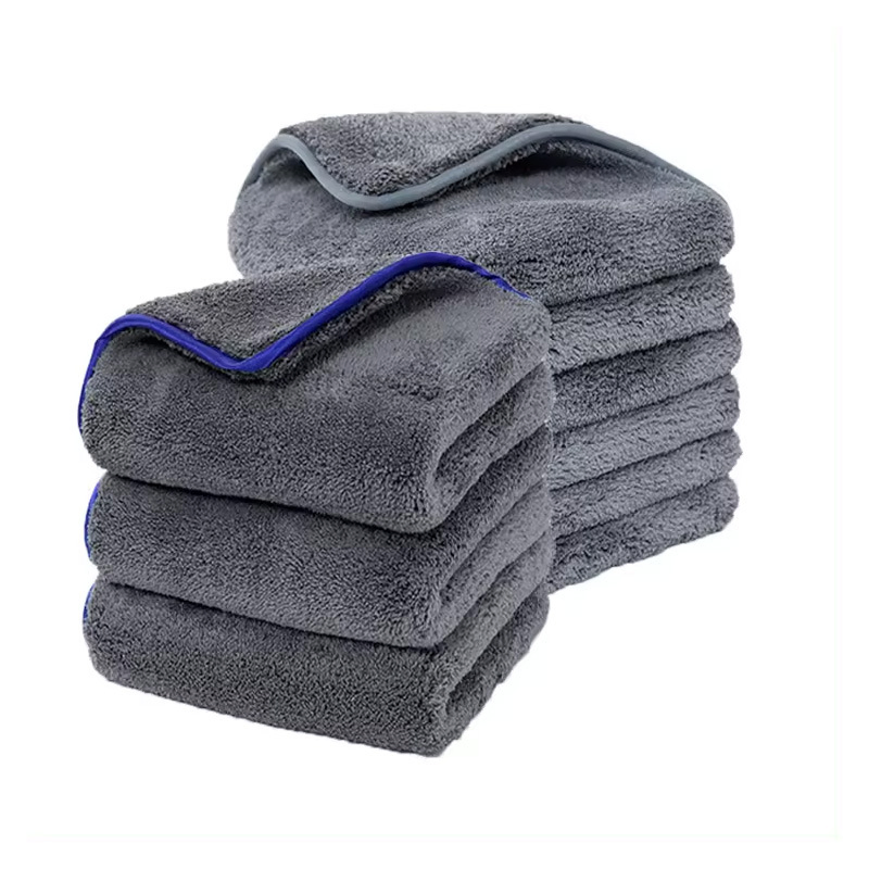 High Quality 1200GSM Microfiber Auto Dry Towels 40*40 Soft Coral Fleece Super Absorbent Car Wash Detailing & Polishing Towels