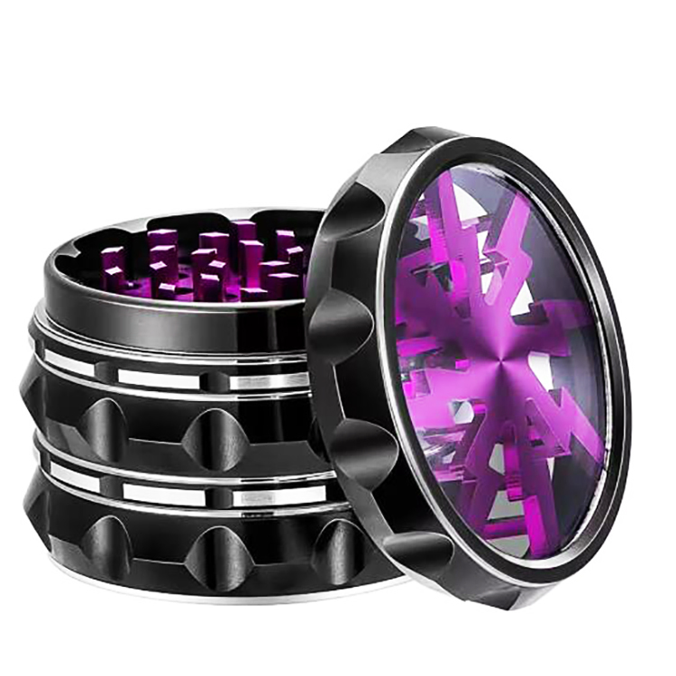 Customized 4 Layer Zinc Alloy Herb Grinder Manual Tobacco Grinder