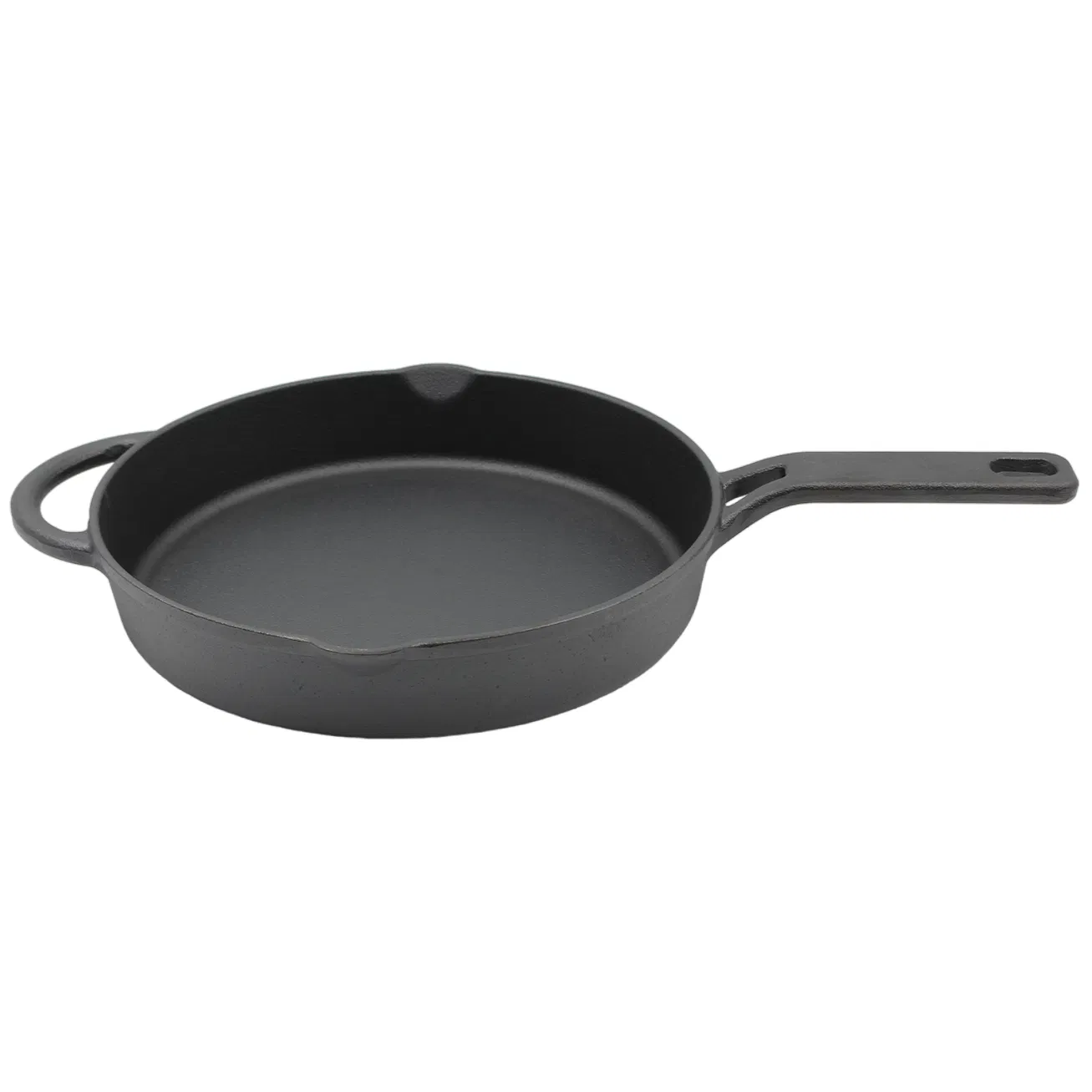 Чугунная сковорода с двумя ручками, предварительно прокаленная