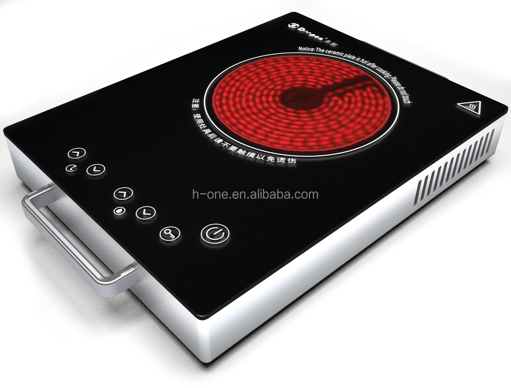 Black Vitro Ceramic Glass Plate Burner Infrared Cooktop