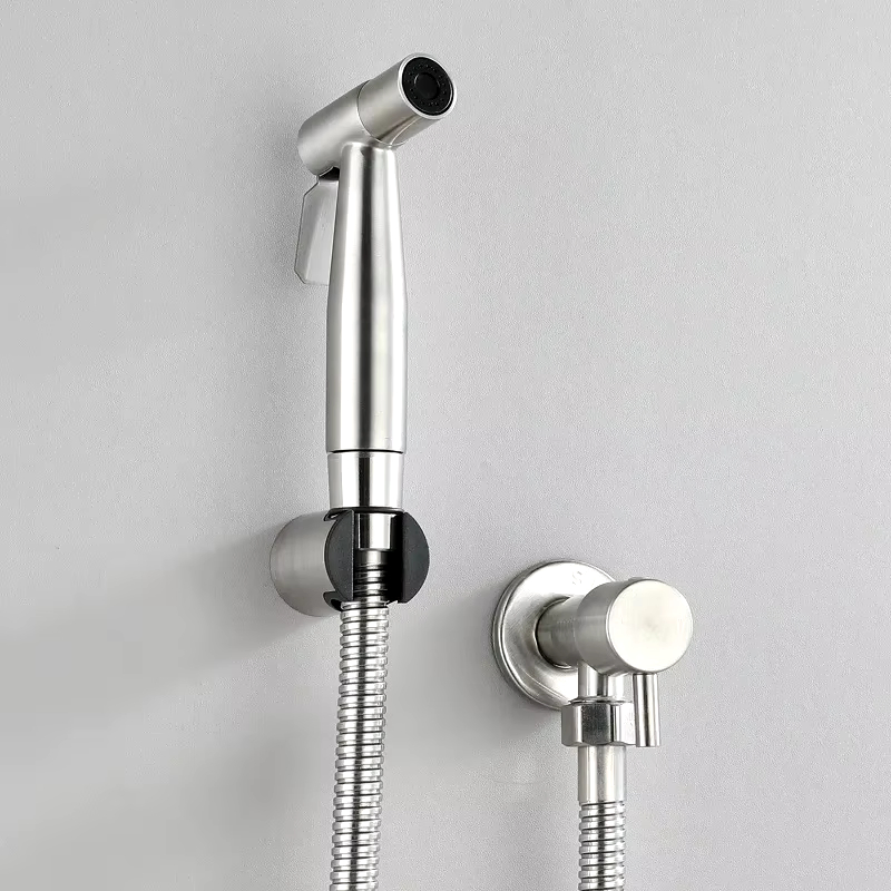 Bidet Shower Sprayer Kit Stainless Steel 304 Handheld Shattaf Set Toilet Spray Gun with Hose