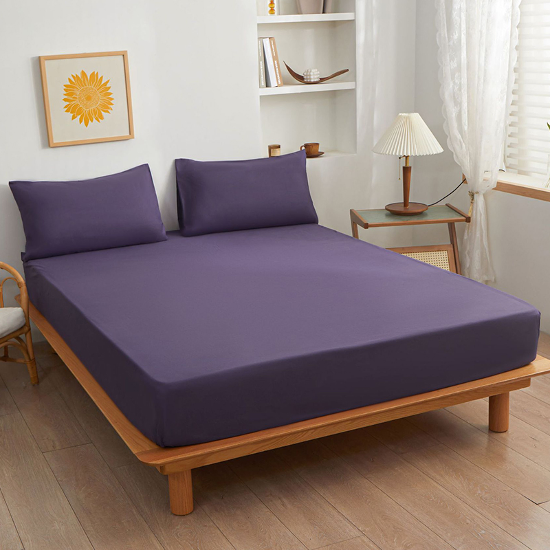 Wholesale Custom Microfiber Home Hotel Bedding Brown Mattress Cover Fitted Bed Sheet