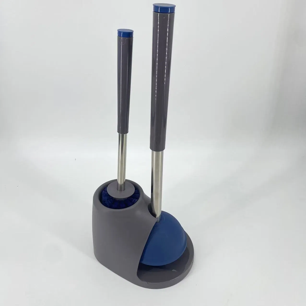 Toilet Brush and Plunger Set, Toilet Brush for Bathroom Heavy Duty Toilet Bowl Brush and Holder Hidden Toilet Plunger and Brush Set for Deeply Cleaning