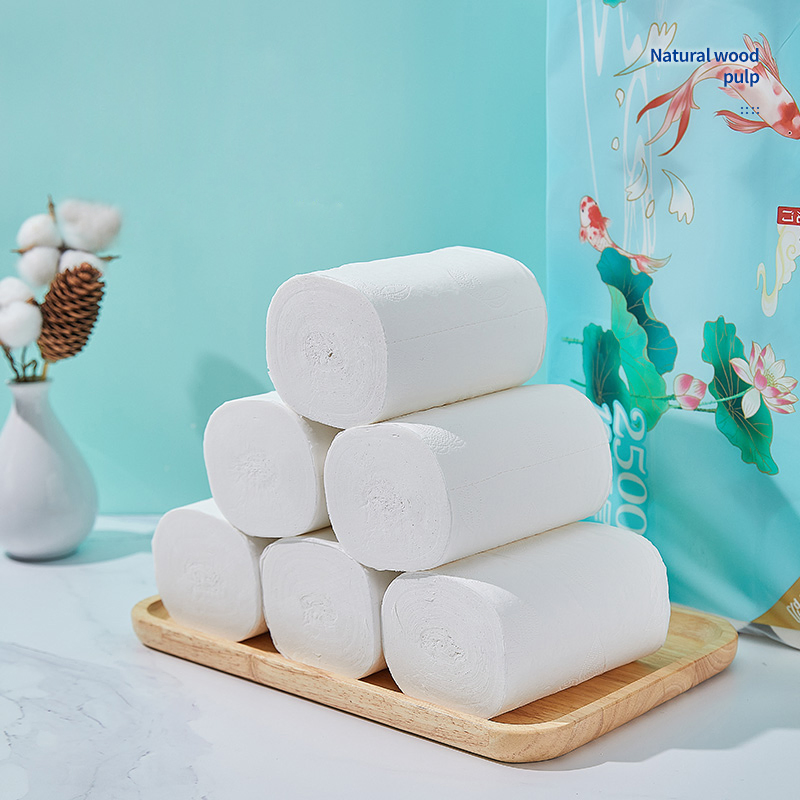 Hot Sale OEM Brand Cheap Coreless Toilet Tissue Paper Roll for Family