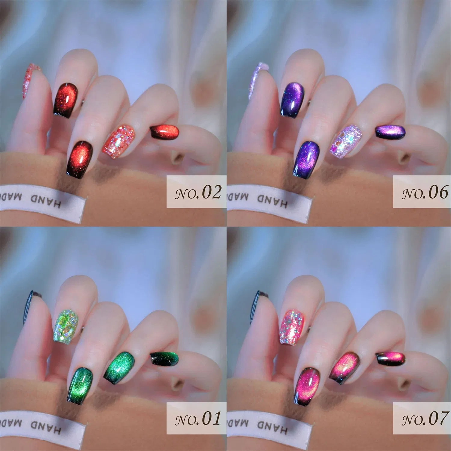 2023 New 12D Gem Cat Eye Gel Bright Meteor Cat Eye Gel Laser Nail Polish Gel