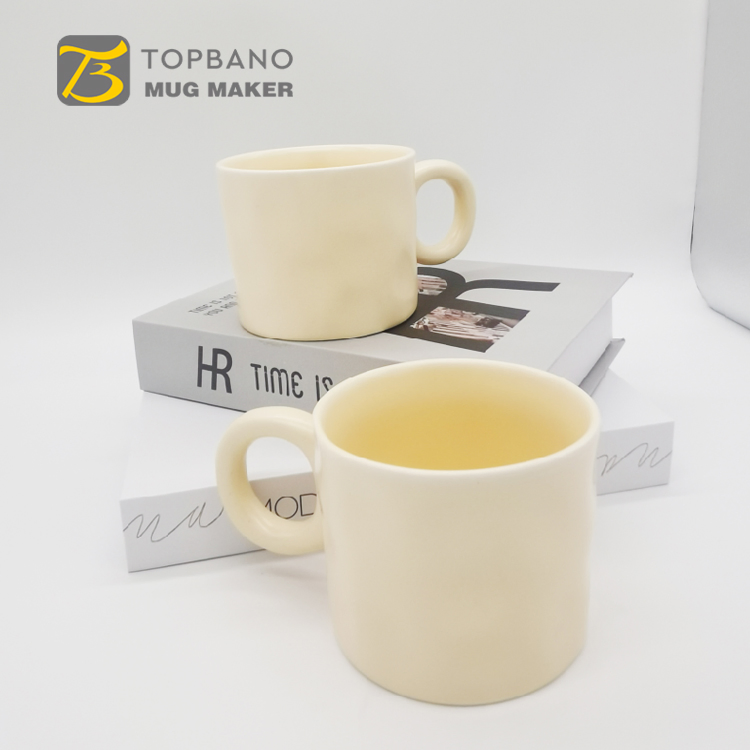 Instagram Irregular Unique Ceramic Coffee Cups Bone Porcelain Mugs for Home Office
