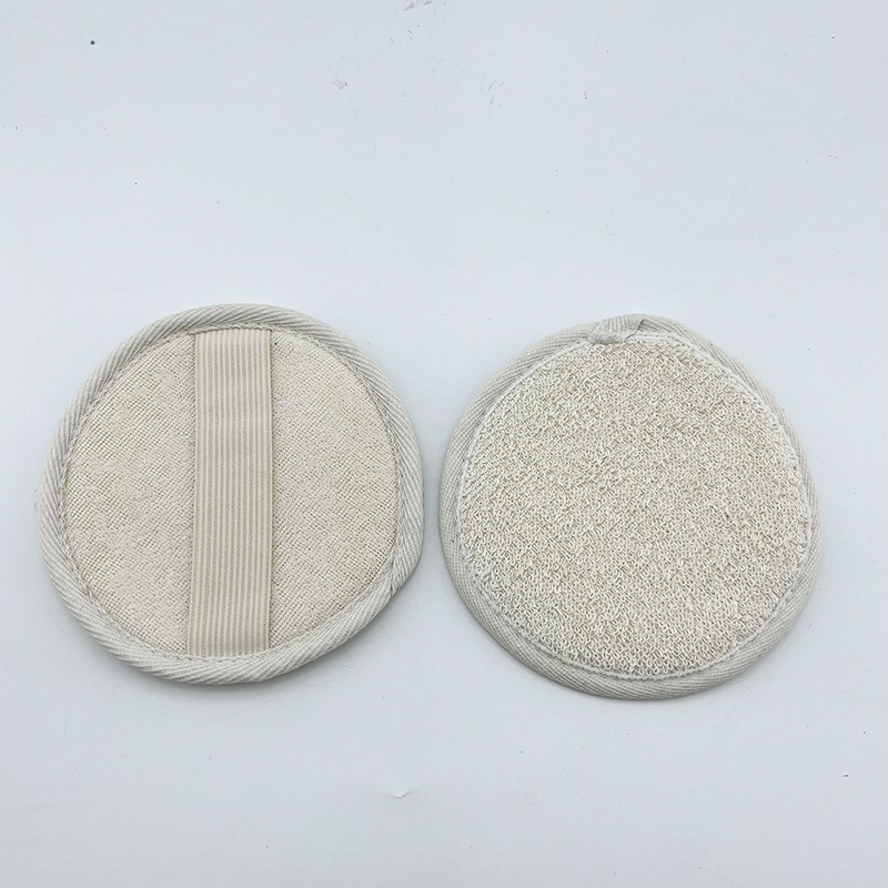 Custom Logo Natural Bath Shower Body Exfoliator Biodegradable Cotton Bath Scrubber