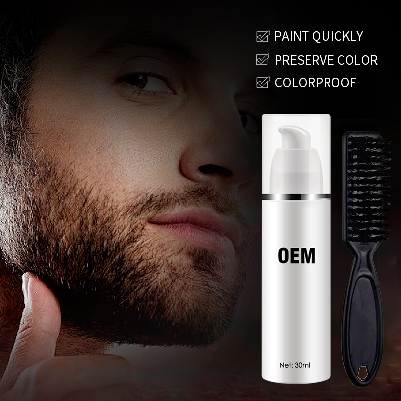 Organic Beard Dye Shampoo Suitable for Men Beard Comb Grey Black Color Dye