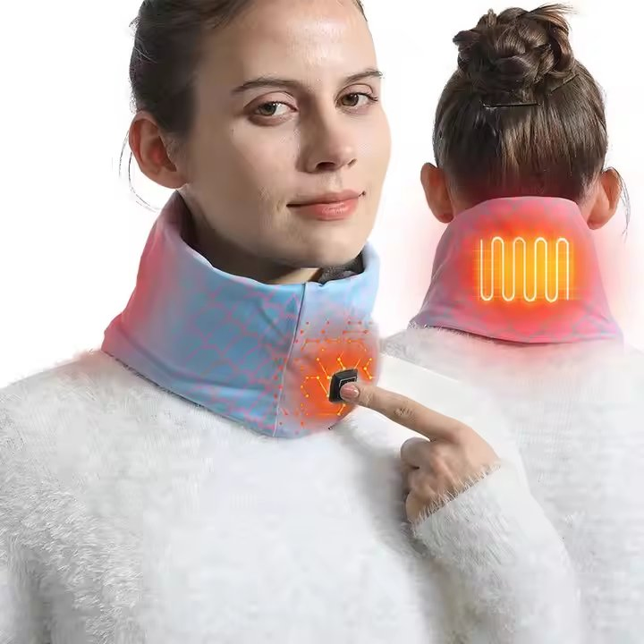Winter Heated Scarf Outdoor Warm Electric USB Rechargeable Heated Neck Scarf with Battery