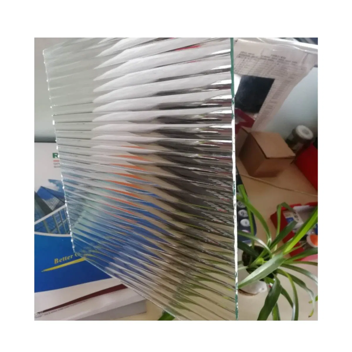 5mm 8mm Clear Extra Clear Fluted Moru Patterned Glass