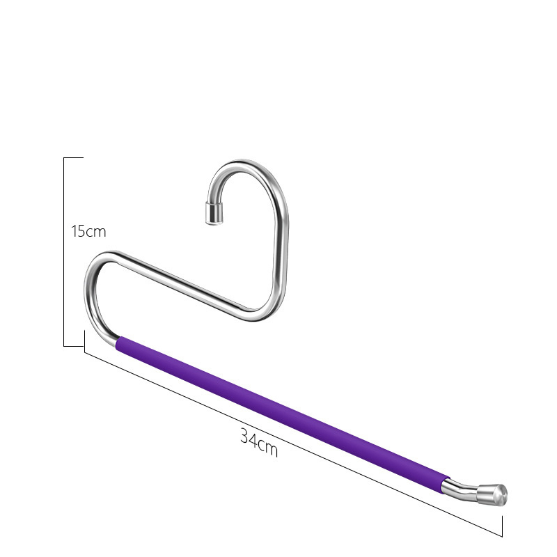Stainless Steel Magic Pants Hangers Space Saving Closet Multiple Layers Multifunctional Rack Organizer for Trousers Scarves Slack