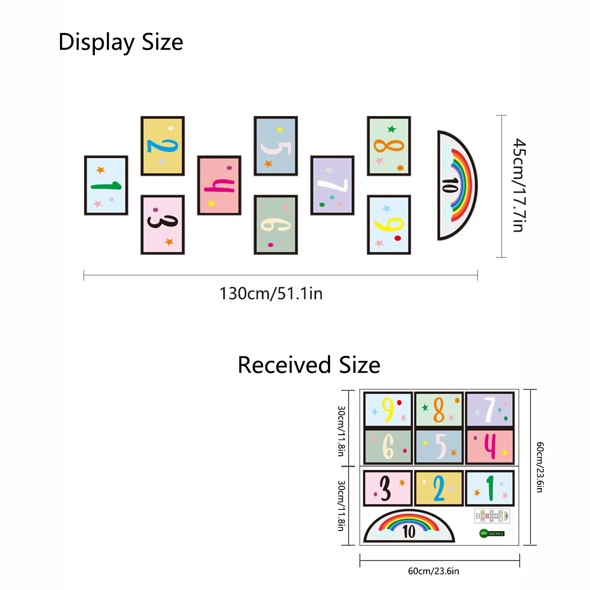 Digital Jump Grid Jump House Children′ S Game Creative Cartoon Wall Decal Sticker