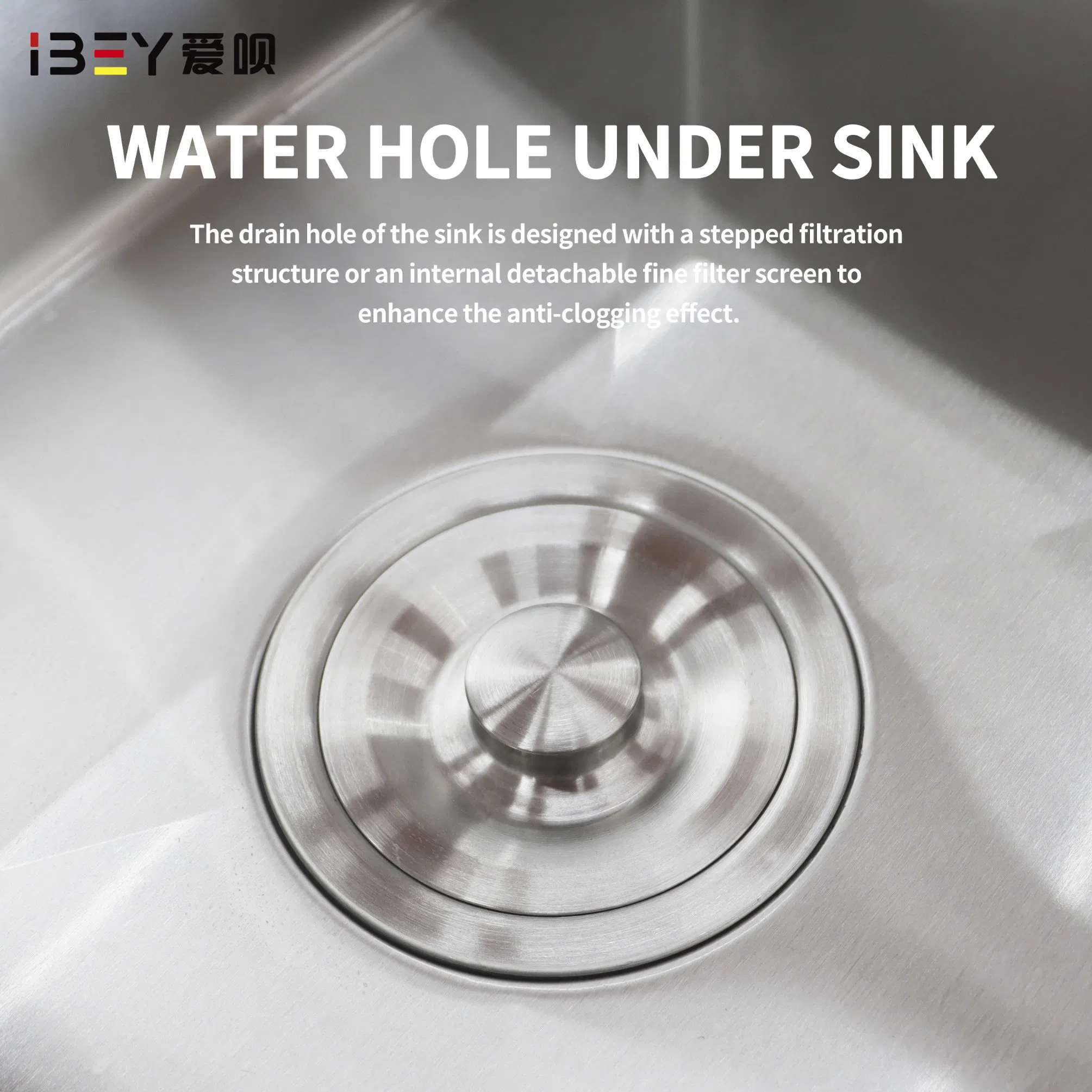 Luxury Nano Gold Double Bowls Modern Kitchen Sink in Stainless Steel