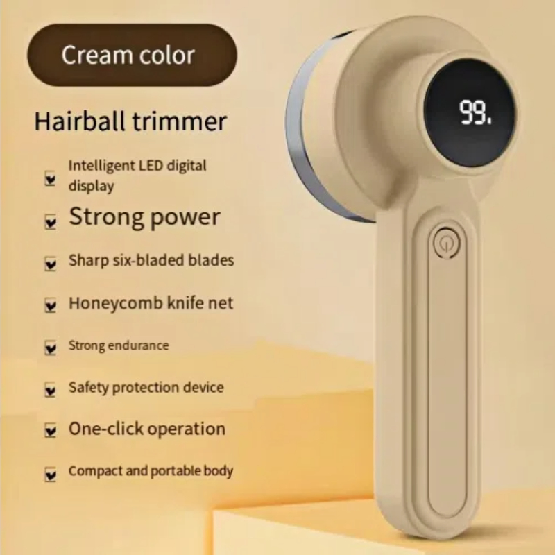 Digital Display Pilling Trimmer Household Rechargeable Clothing Pilling Remover Portable Cleaning Tool