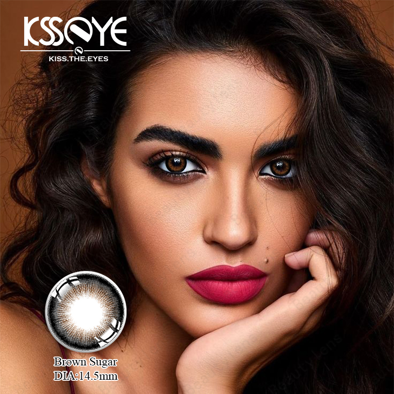 Ksseye Natural Black Contact Lens Toric Colored Color Eye Contacts Lenses for Dark Eyes 14.0mm