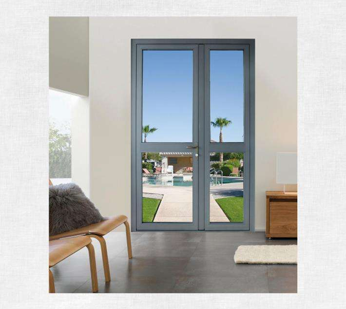 Fashion Design Flat Aluminum Door Interior Decoration Patio Swing Door Aluminum Profile Doors