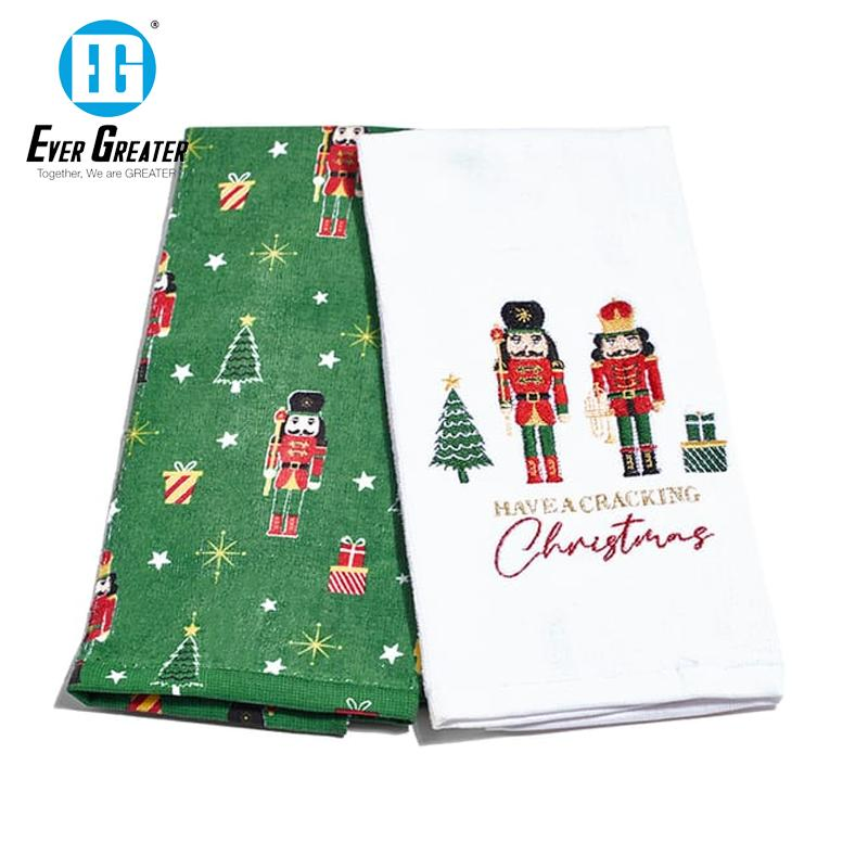 Custom Kitchen Towel Set Printed Organic Cotton Kitchen Towels High Quality Cotton Kitchen Towels