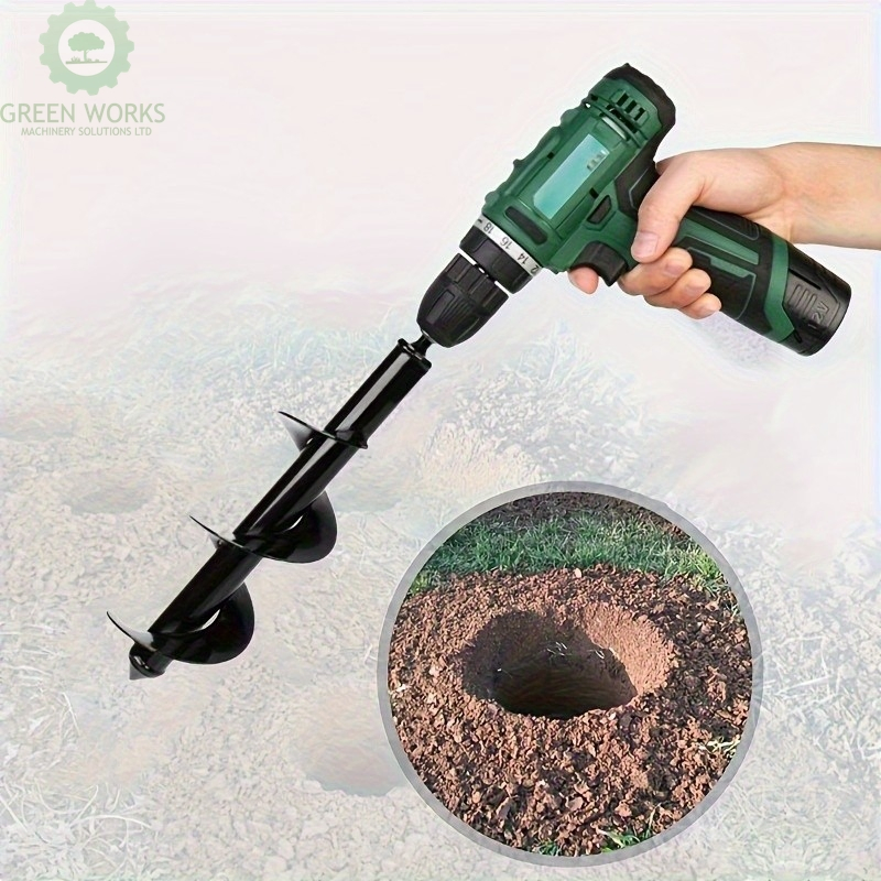 Best Auger Drill Bit for Garden Planting Drill Hole Bits in Hard Ground, Clay & Rocky Soil 1.96 3.15 3.94in