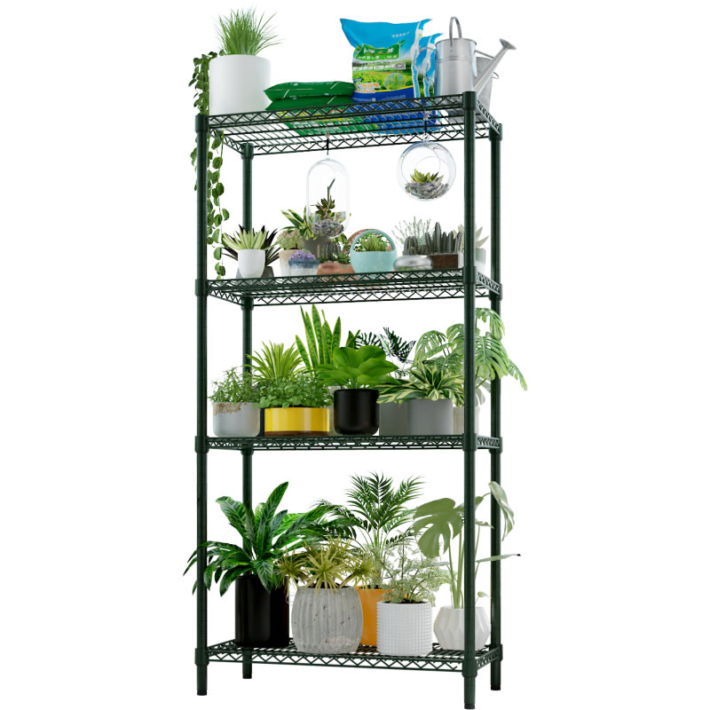 Waterproof 5 Tiers Vertical Raised Garden Bed Elevated Metal Potted Plant Holder Shelf for Balcony