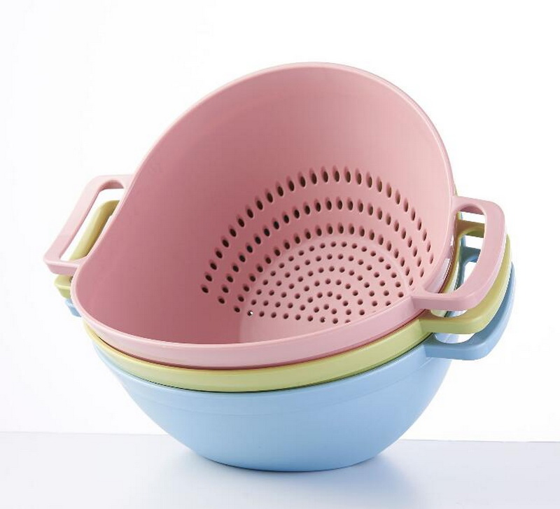 Hot Sale Plastic Small Size Draining Basket with Handles
