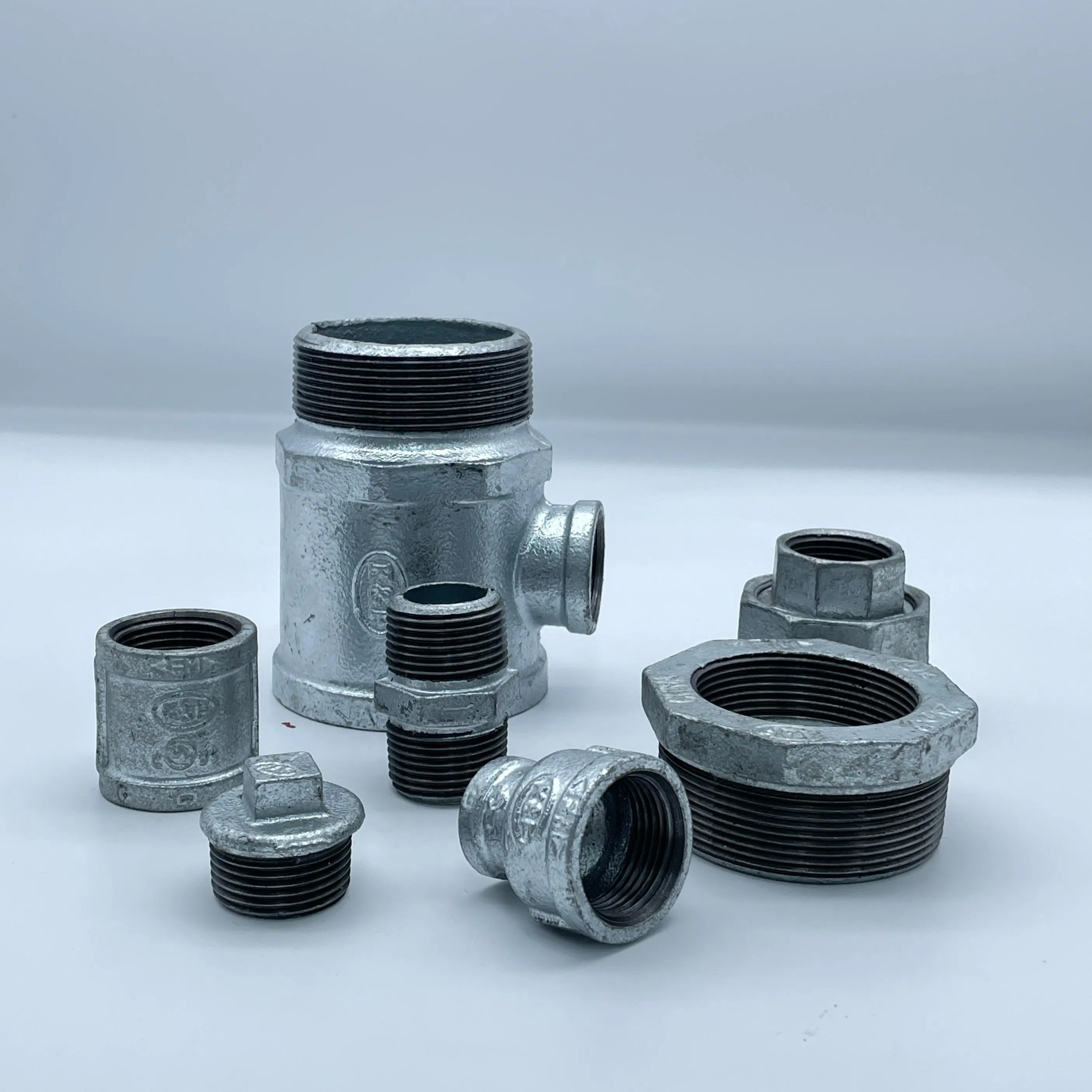 Kanaifu Malleable Galvanized Iron Coupling Tee Cross Elbow Coupling Pipe Fitting for Water System