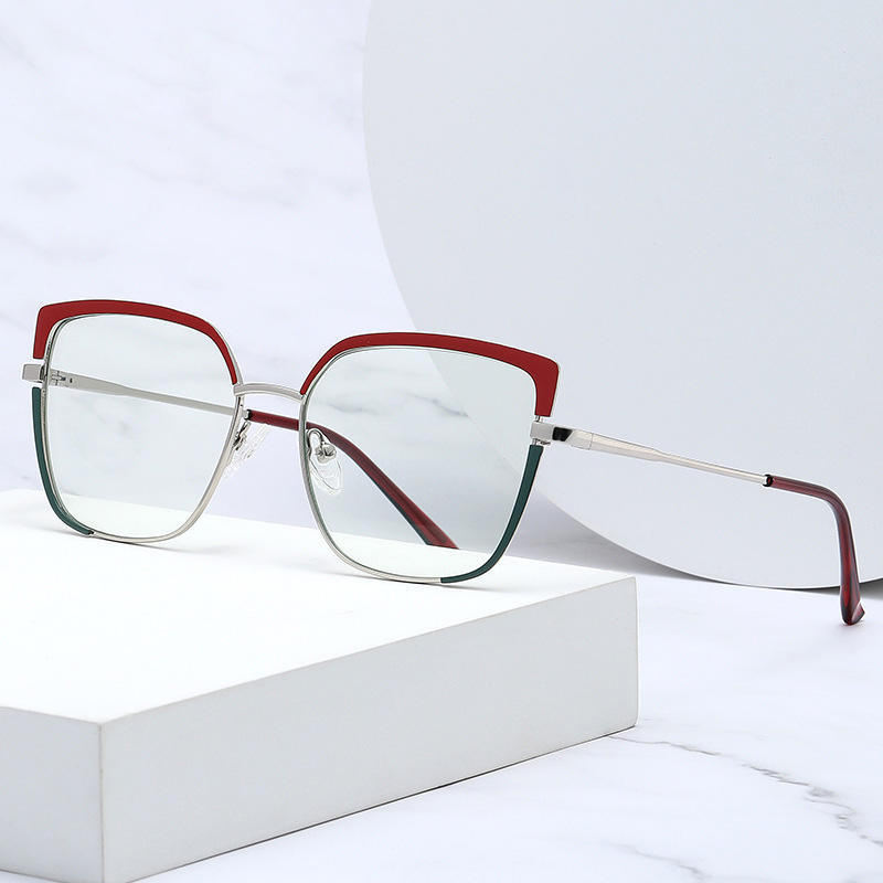 Elegant Square Cateye Optical Frames - Blue Light Blocking