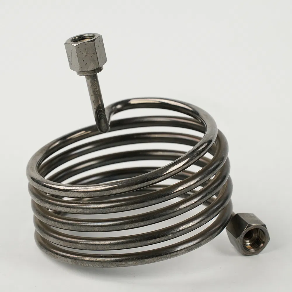 Refrigerant Brass Distributor Inlet 7/8in Outlet 1/4in Welded Copper Capillary