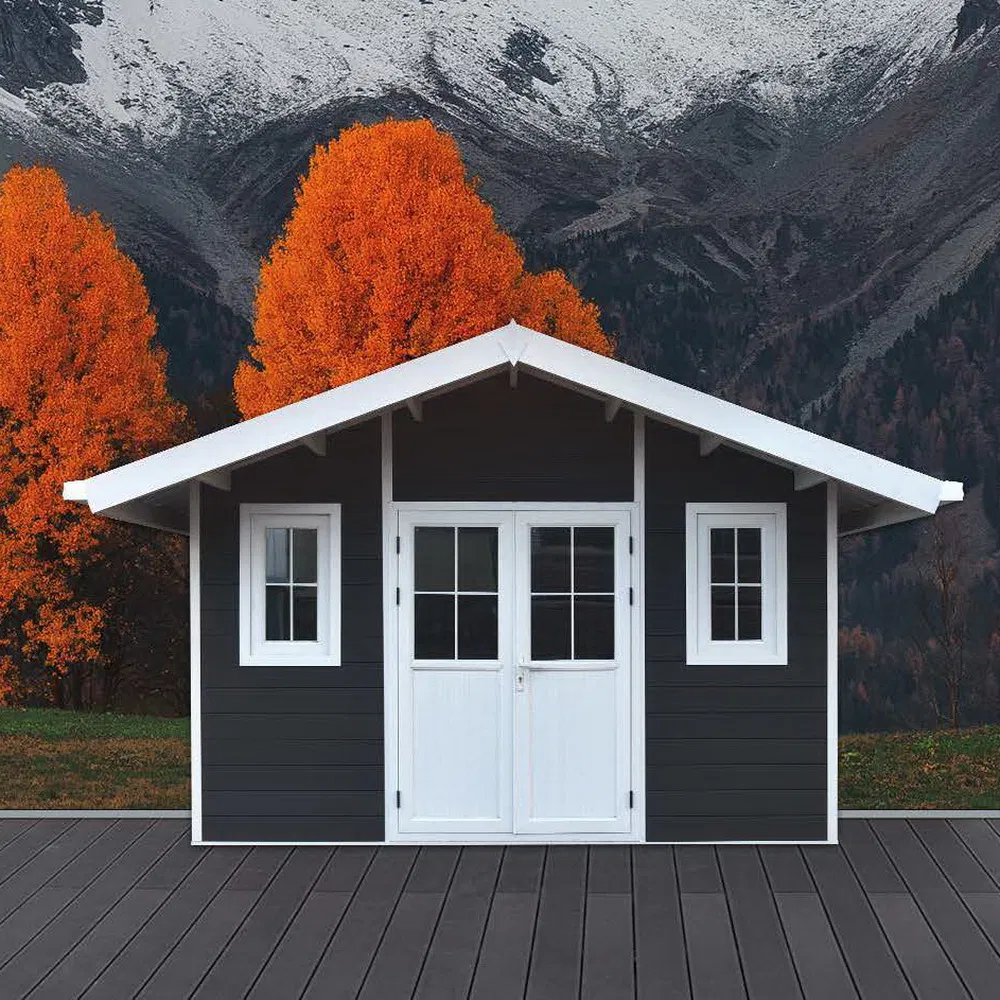 6*4FT Spacious Storage Shed for Household Items Lawn Tools and Seasonal Decor with Weatherproof Coating Tool House Garden Shed