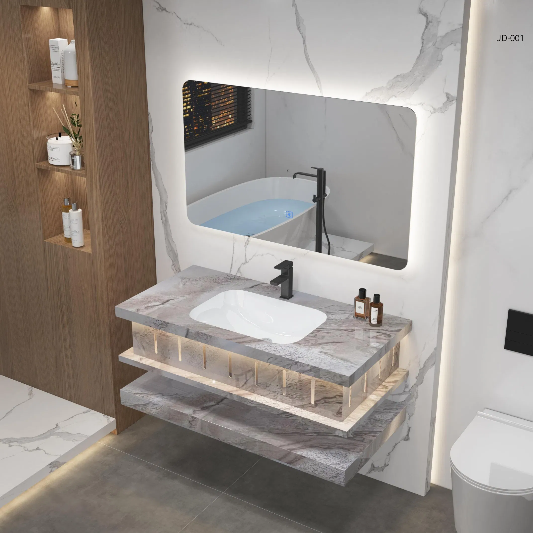 Ceramic Wash Kitchen Table Top Wall Hung Art Square Waste Basin