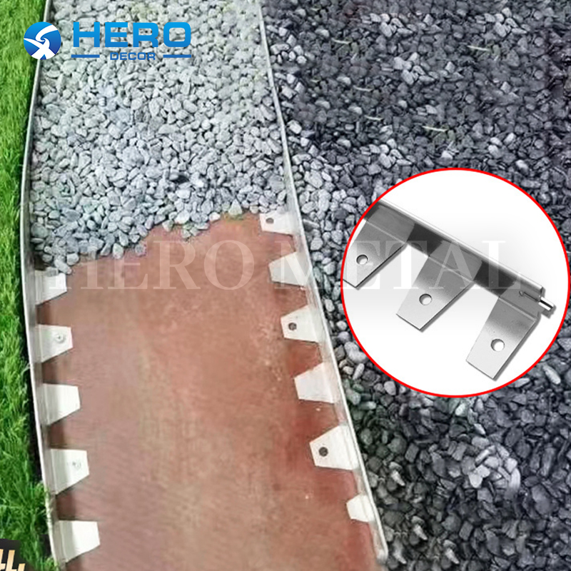 Heavy Duty Lawn Edge Decoractive Corten No-Dig Flexible Garden Tall Stainless Steel Lawn Landscaping Edging Hero Metal Garden Edge Strip