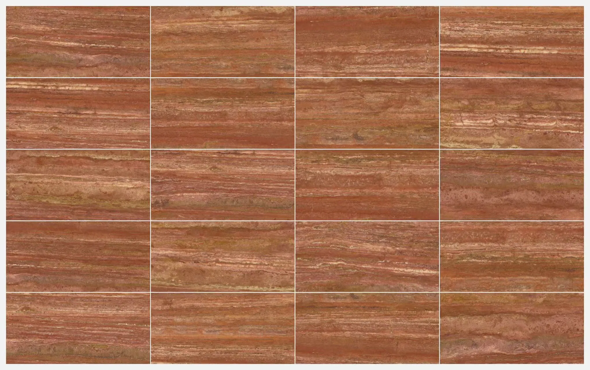 Pari Natural Stone Red Limestone Tiles for Wall Cladding Decoration Material