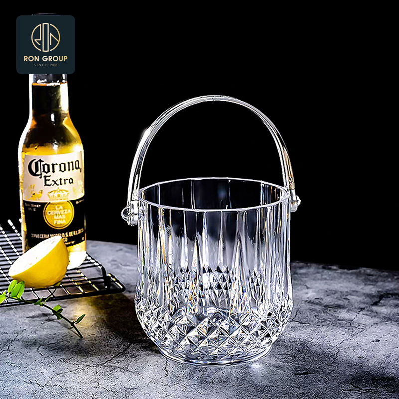 Wholesale Acrylic Diamond Shatter-Resistant Commercial Barware Ice Bucket