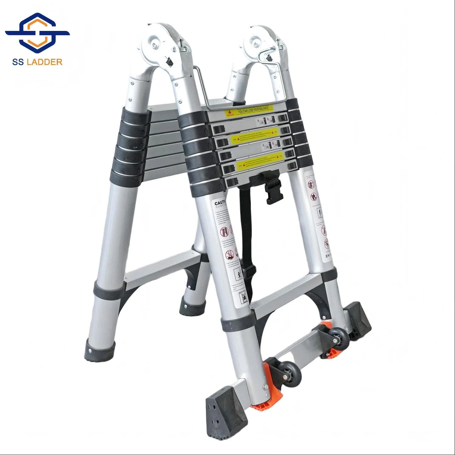 Made in China Robust & Stable Commercial Grade Aluminum Extendable a-Frame Ladder with Cheap Price