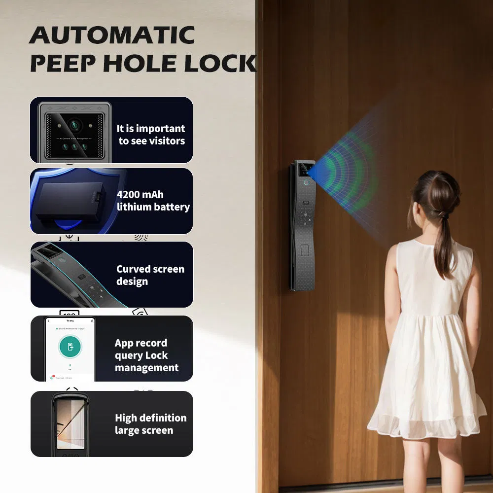 Leading Enterprises Video Call Integration Smart Lock for Luxury Villa