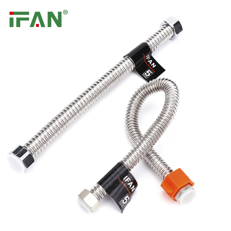 Ifan High Pressure 30-60cm Stainless Steel Braided Hose Flexible ASTM A312 Hose Braided