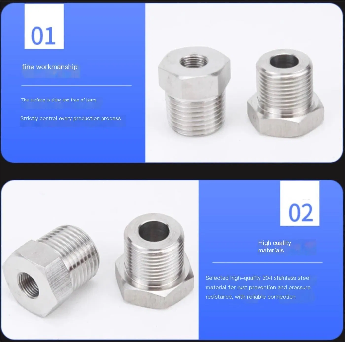 Forged Steel F316 3000# Thread Hex Reducing Bushing