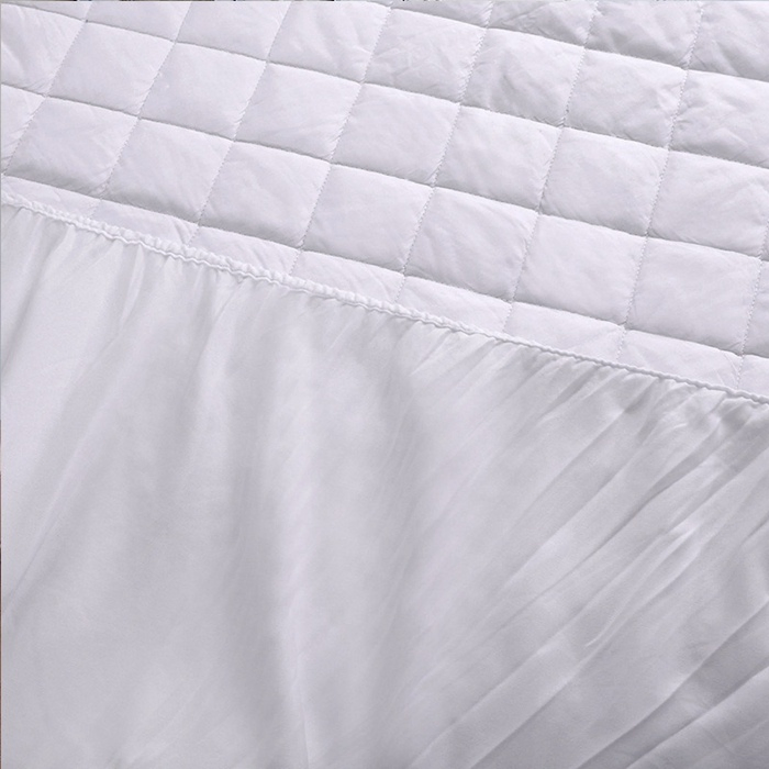 White Waterproof Single Bed Mattress Protector Hotel Bed Cover King Size