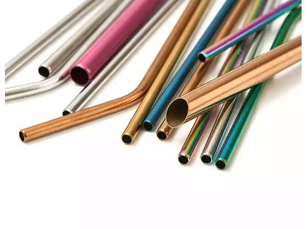 Rainbow Drinking Stainless Steel Straws for Tumblers 20oz-32oz