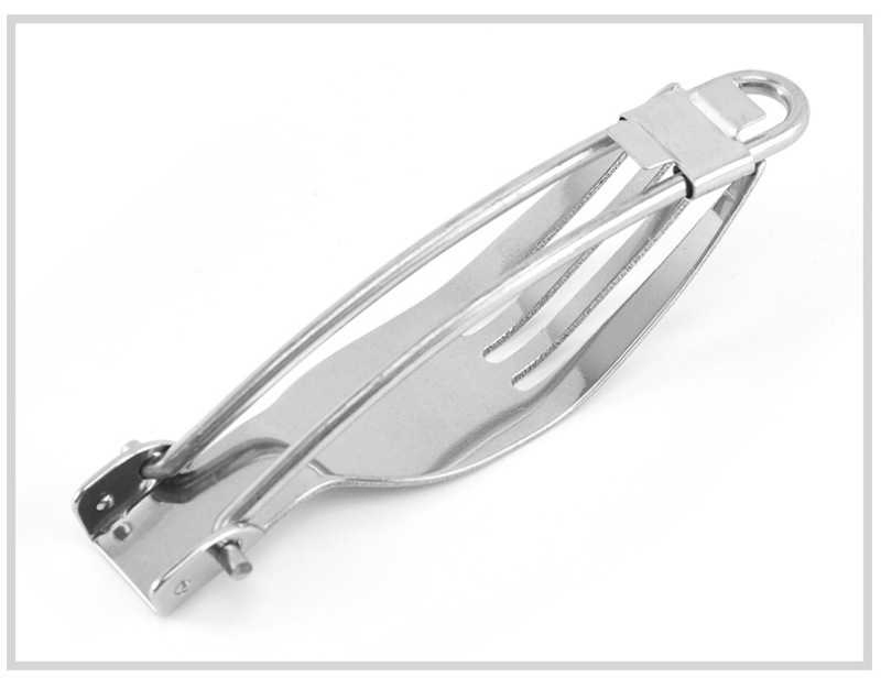 Folding Steel Wire Three Piece Set Camping Outdoor Stainless Steel Cutlery