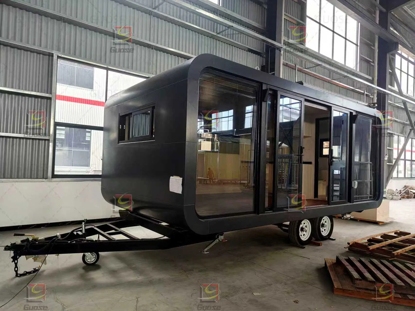 Room Trailer Capsule Unit Space Module Space Capsule House with Trailer Casa Prefabricada Container House Mobile Home Space Capsule House Casa Prefabricada