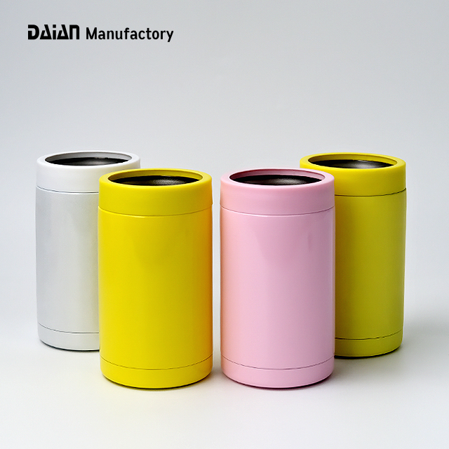 Eco-Friendly 304 Food Grade Stainless Steel Insulated Can Holder for Beer and Soda Cooler