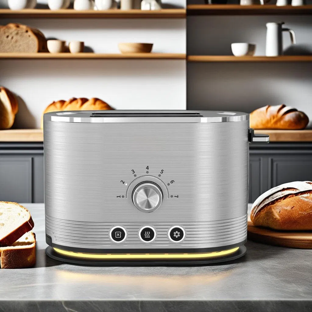 Stainless Steel 2 Slice Toaster with Adjustable Browning Control