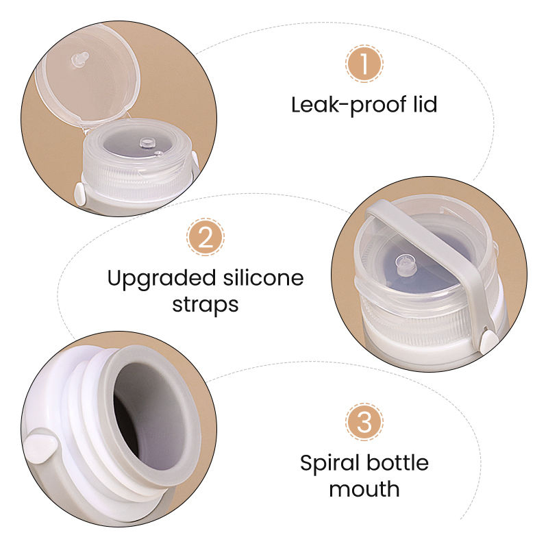 Tsa Approved Portable Squeeze Silicone Travel Accessories Kit Eco Friendly Empty Travel Shampoo Toiletry Bottle Set