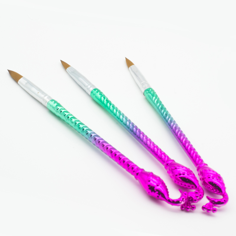 Peacock Handle 100% Kolinsky Nail Acrylic Brush