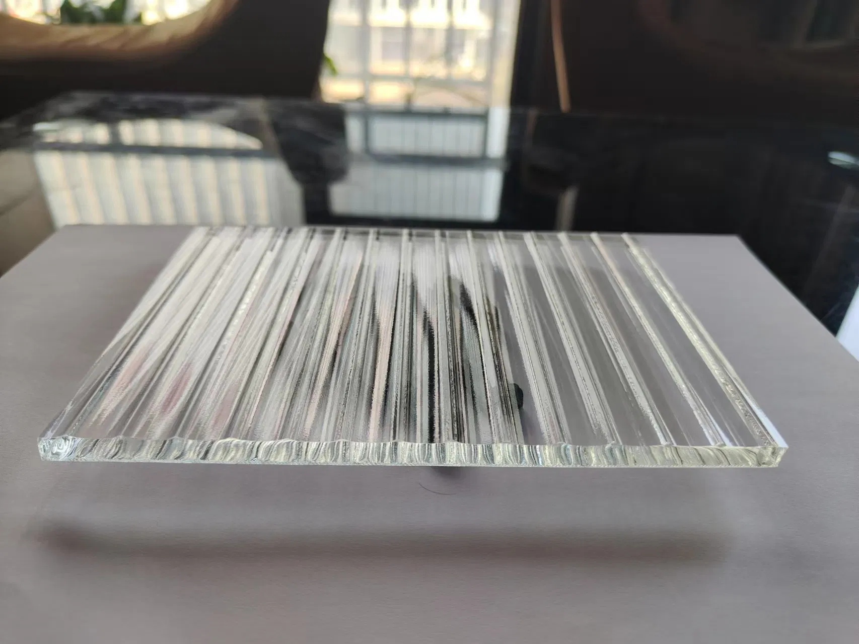 6mm 8mm 10mm Extra Clear Moru Fluted Reeded Patterned Tempered Shower Glass
