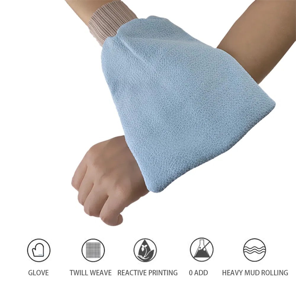 Colorful 100% Natural Korean Exfoliating Glove Scrubbing Gloves for Bath Body Exfoliating Glove