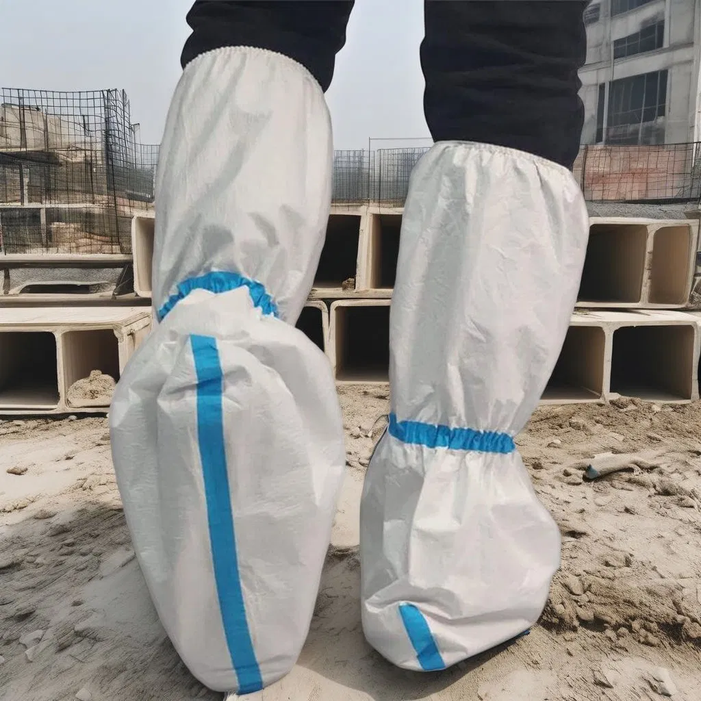 Disposable Waterproof PE Plastic Rain Shoe Cover CPE Elastic Rubber Band Over Boots for Household Cleaning Tools & Accessories
