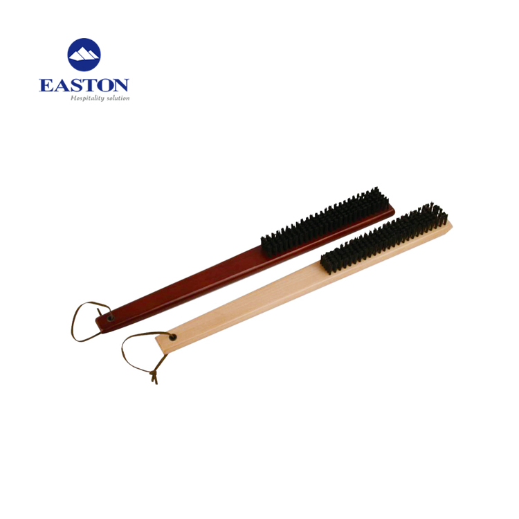Square Head Hotel Wood Soft Coat Brush with Handing Strap