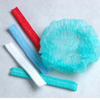 Non-Woven Hair Clip Net Working Nurse Ponytail Mob Cap Disposable Medical Scrub Bouffant Cap with Elastic for Doctor/Surgeon/Nurse/Worker