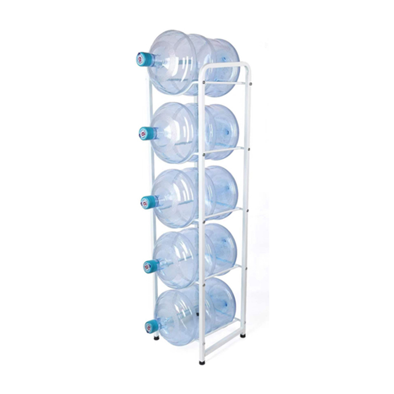 Compact Floor Shelf for Gallon Water Bottle Display